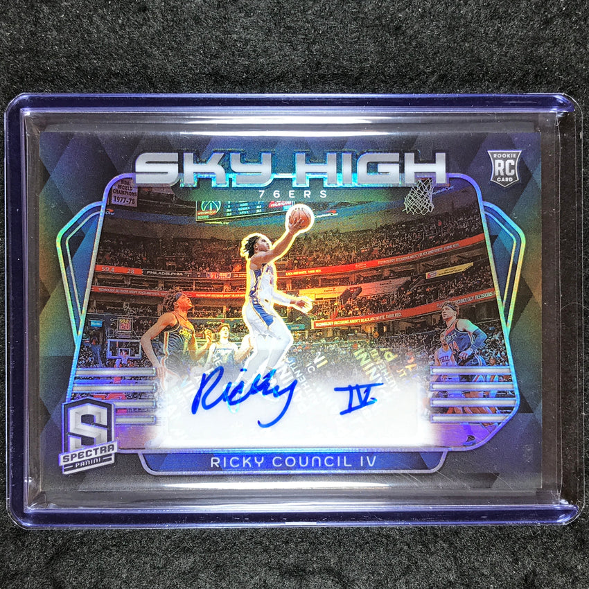 2023-24 Spectra RICKY COUNCIL IV Sky High Signatures Rookie Auto Base 55/99