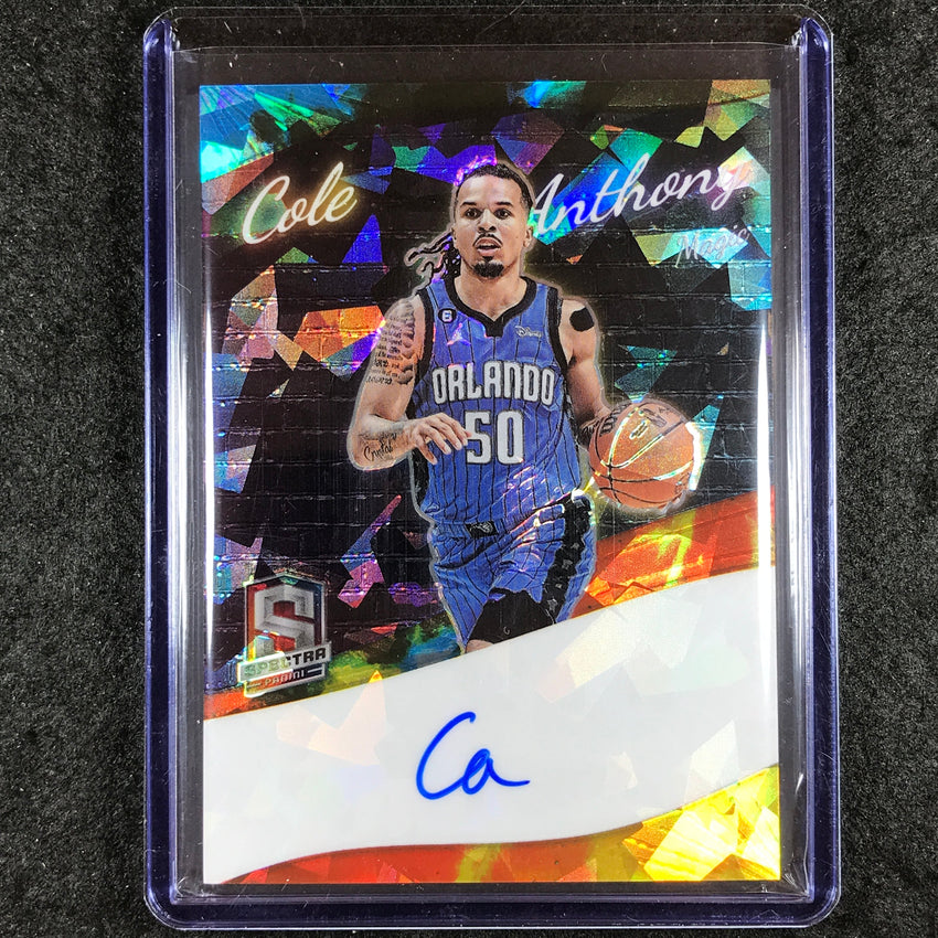 2023-24 Spectra COLE ANTHONY Colorgraphs Auto Astral 19/49