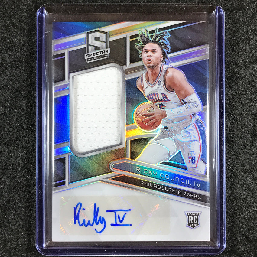 2023-24 Spectra RICKY COUNCIL IV Rookie Jersey Auto Base 26/199 #208