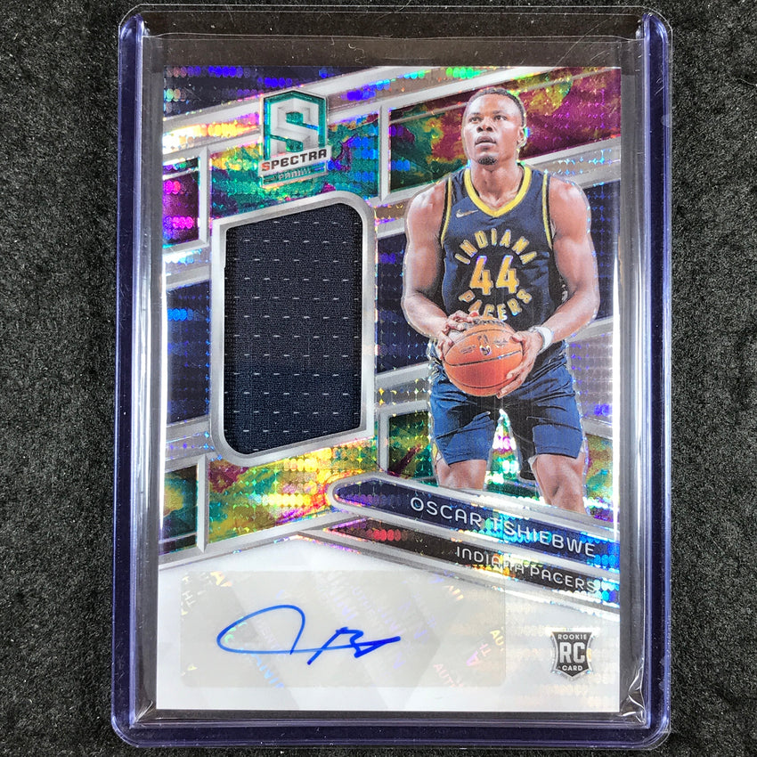 2023-24 Spectra OSCAR TSHIEBWE Rookie Jersey Auto Celestial 42/99 #209