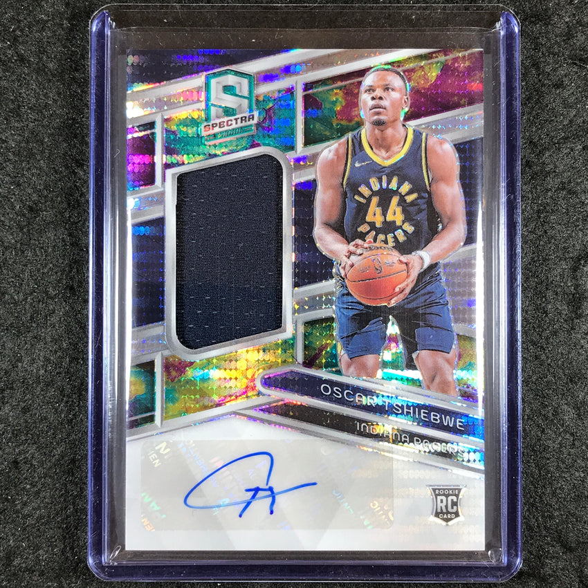 2023-24 Spectra OSCAR TSHIEBWE Rookie Jersey Auto Celestial 75/99 #209