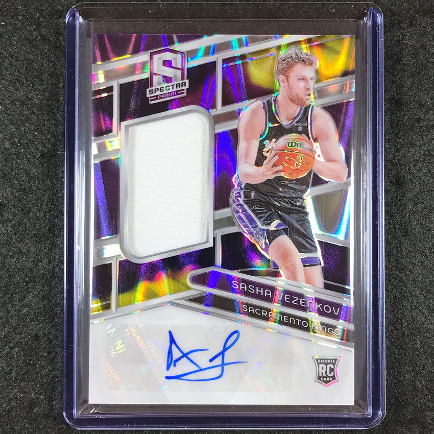 2023-24 Spectra SASHA VEZENKOV Rookie Jersey Auto Supernova 52/75 #222