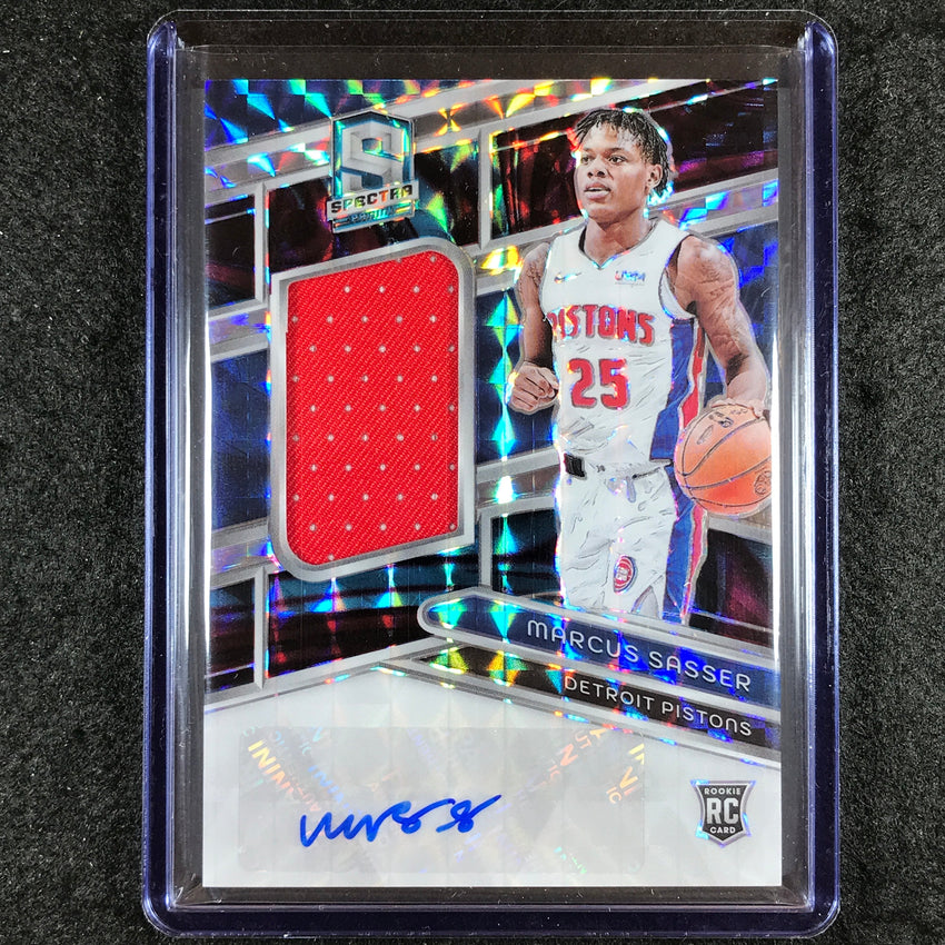 2023-24 Spectra MARCUS SASSER Rookie Jersey Auto Interstellar 19/49 #206