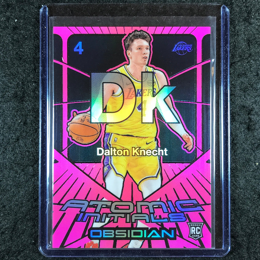 2024-25 Obsidian DALTON KNECHT Atomic Initials Rookie Pink Flood 7/49 #15