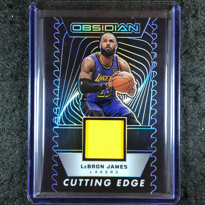 2024-25 Obsidian LEBRON JAMES Cutting Edge Memorabilia Jersey 82/249
