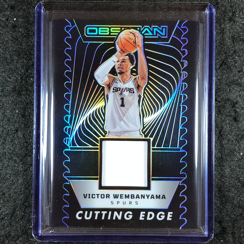 2024-25 Obsidian VICTOR WEMBANYAMA Cutting Edge Memorabilia Jersey 187/249