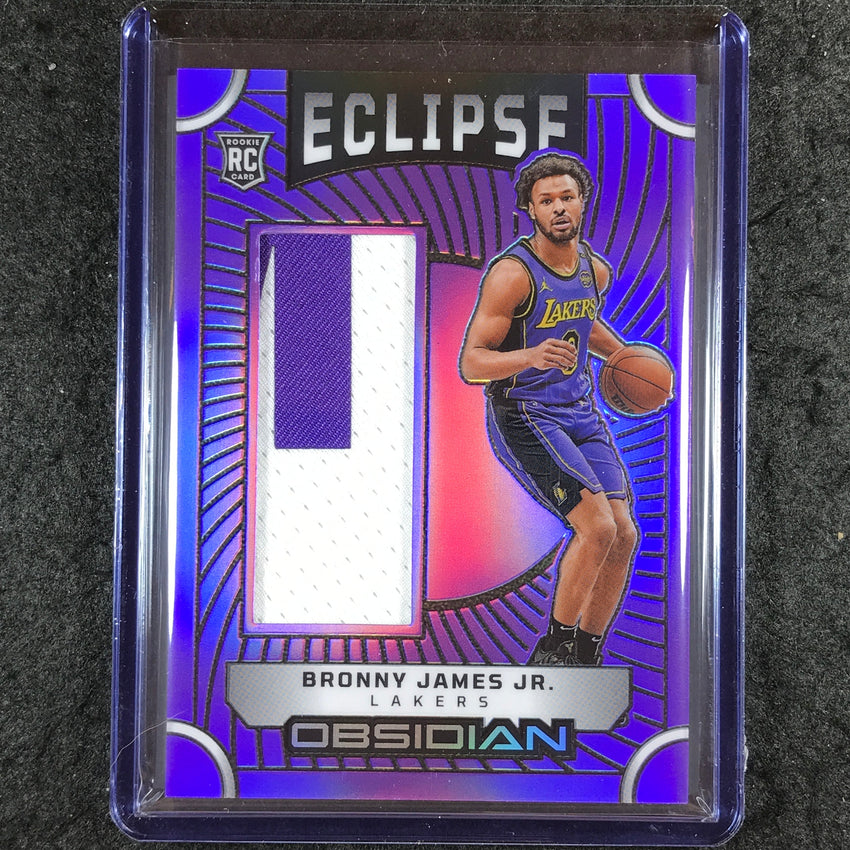 2024-25 Obsidian BRONNY JAMES JR. Eclipse Materials Rookie Patch Purple 21/75