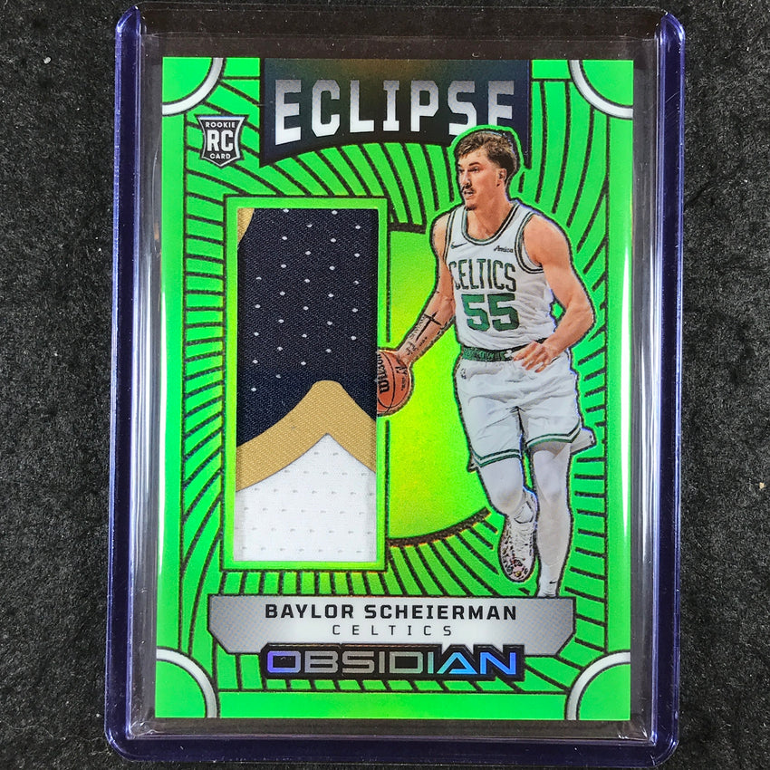 2024-25 Obsidian BAYLOR SCHEIERMAN Eclipse Materials Rookie Patch Green 3/25