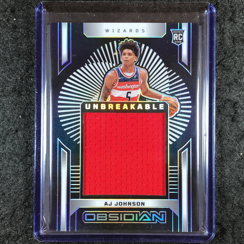 2024-25 Obsidian AJ JOHNSON Unbreakable Memorabilia Rookie Jersey Relic 89/249