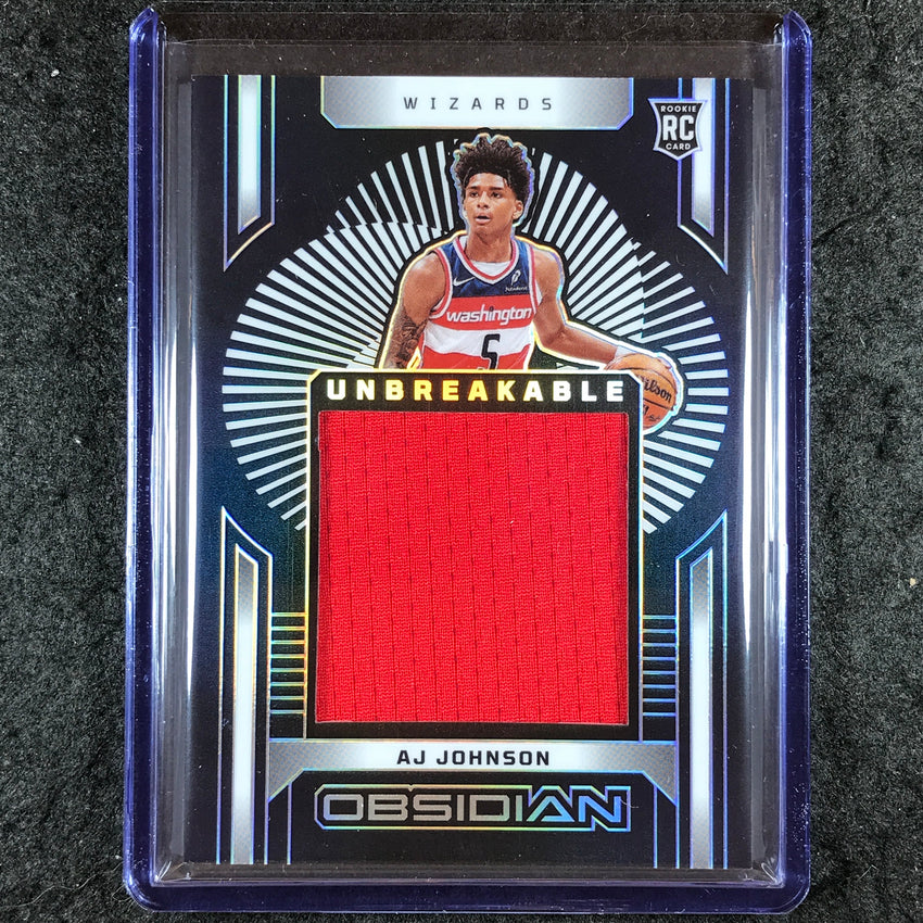 2024-25 Obsidian AJ JOHNSON Unbreakable Memorabilia Rookie Jersey Relic 127/249