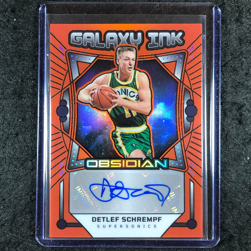2024-25 Obsidian DETLEF SCHREMPF Galaxy Ink Auto Orange Flood 91/99