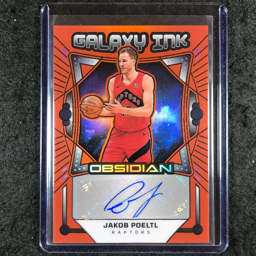 2024-25 Obsidian JAKOB POELTL Galaxy Ink Auto Orange Flood 15/99