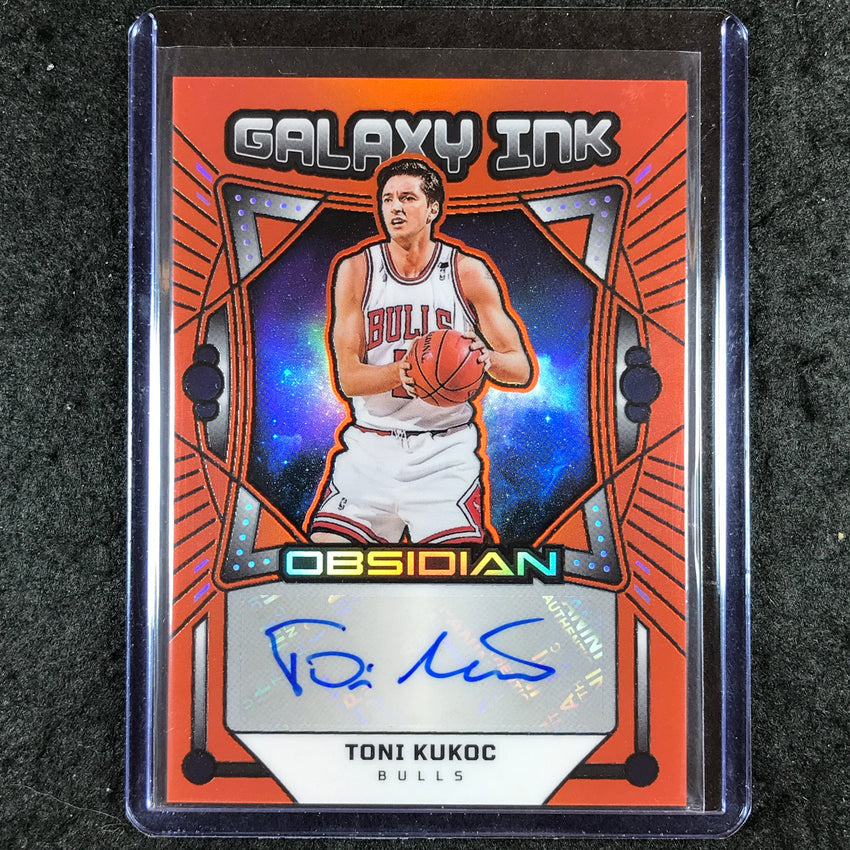 2024-25 Obsidian TONI KUKOC Galaxy Ink Auto Orange Flood 1/99