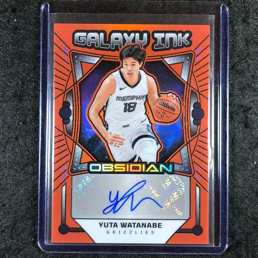 2024-25 Obsidian YUTA WATANABE Galaxy Ink Auto Orange Flood 60/99