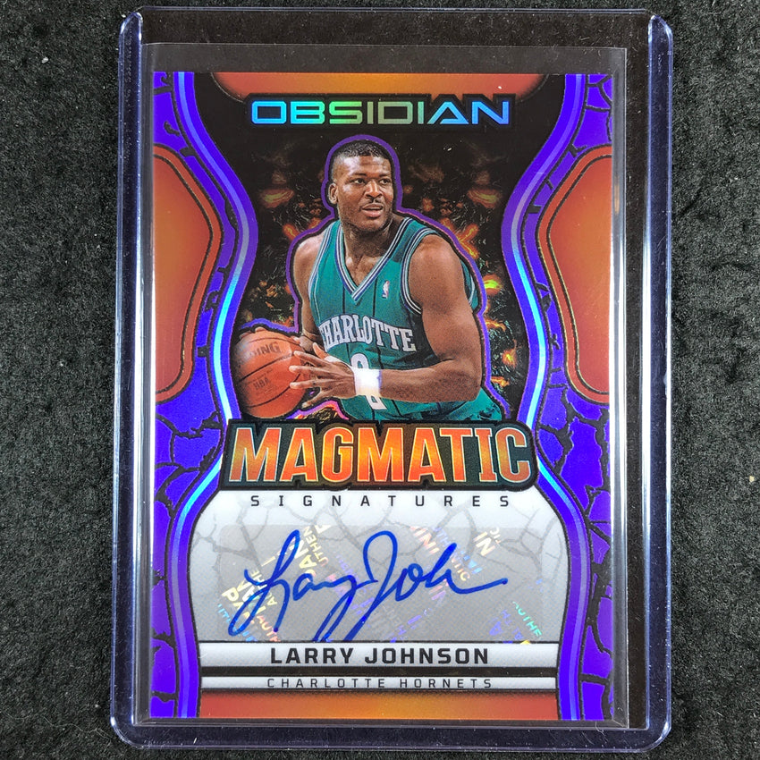 2024-25 Obsidian LARRY JOHNSON Magmatic Signatures Auto Purple Flood 29/49