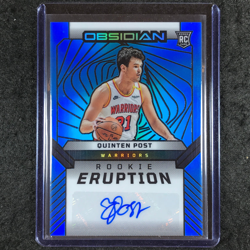 2024-25 Obsidian QUINTEN POST Rookie Eruption Auto Blue Flood 28/30