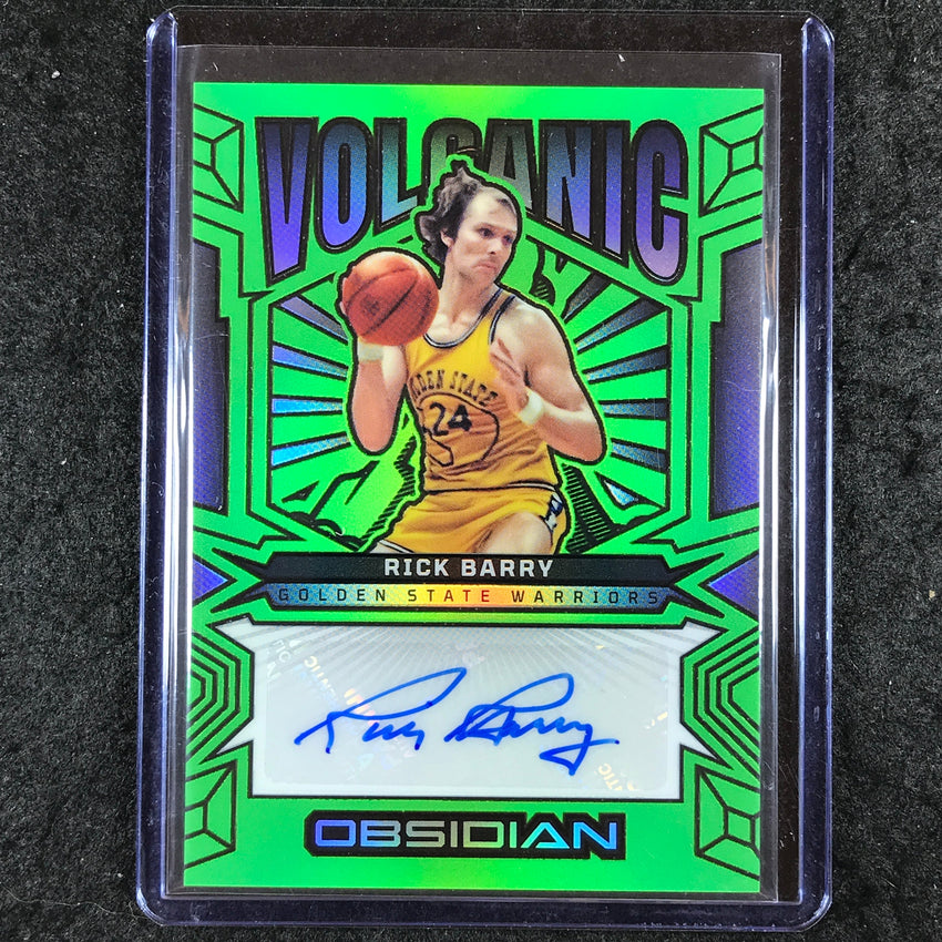2024-25 Obsidian RICK BARRY Volcanic Signatures Auto Green Flood 4/25