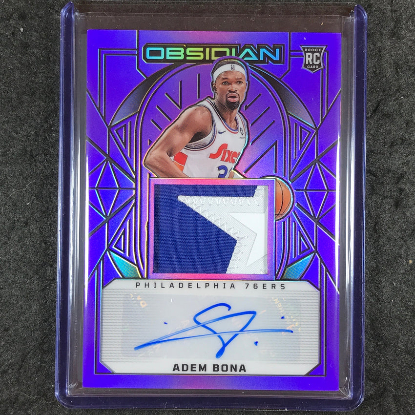 2024-25 Obsidian ADEM BONA Rookie Patch Auto Purple Flood 8/75