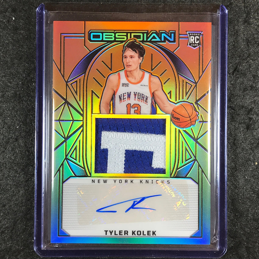 2024-25 Obsidian TYLER KOLEK Rookie Patch Auto Hot Springs Flood 9/15