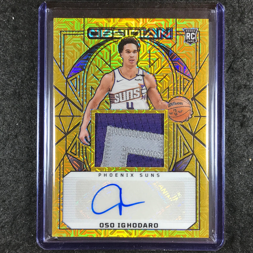 2024-25 Obsidian OSO IGHODARO Rookie Patch Auto Gold Flood 3/10