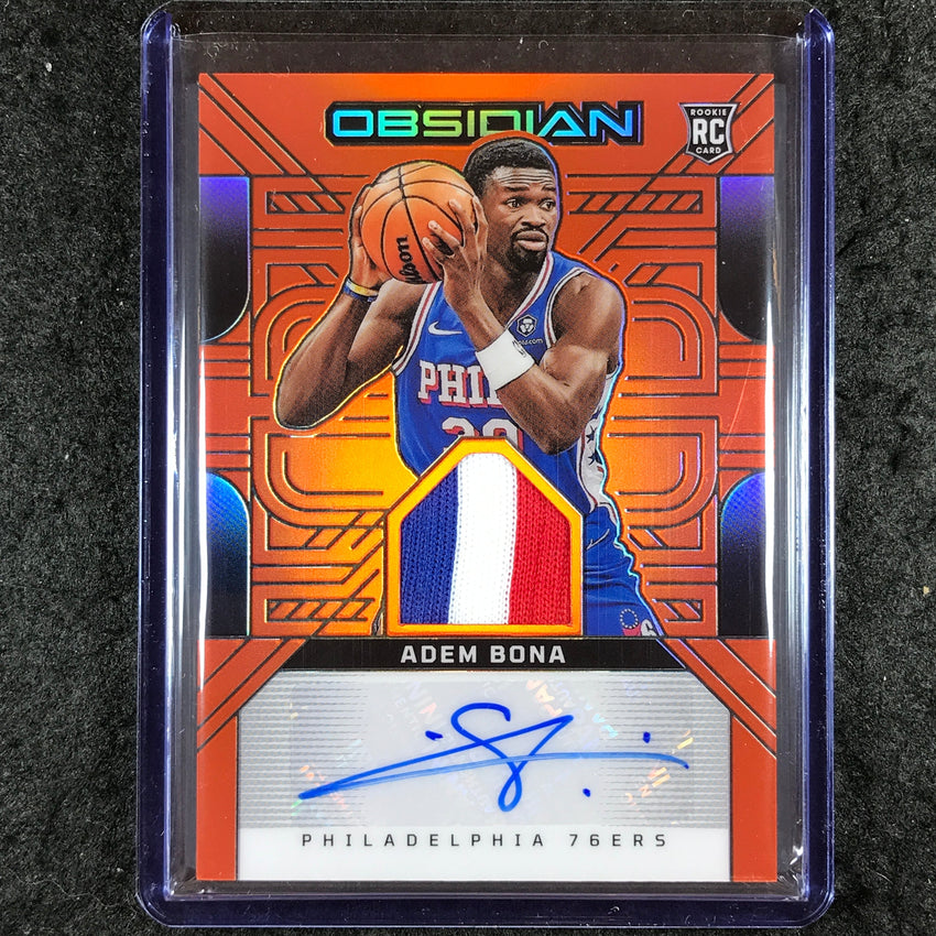 2024-25 Obsidian ADEM BONA Rookie Patch Ink Auto Orange Flood 17/99