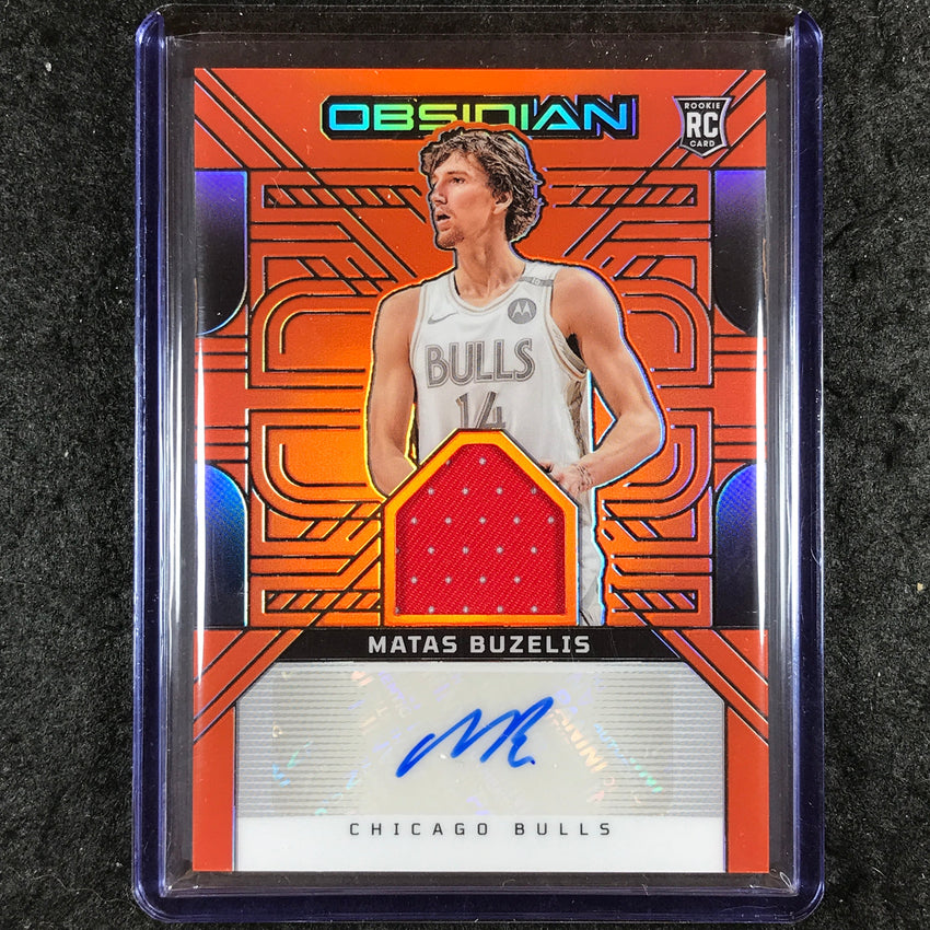 2024-25 Obsidian MATAS BUZELIS Rookie Jersey Ink Auto Orange Flood 42/99