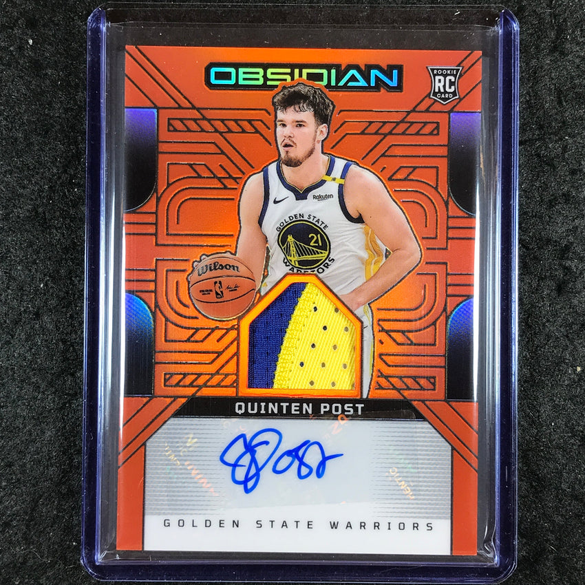 2024-25 Obsidian QUINTEN POST Rookie Patch Ink Auto Orange Flood 31/99