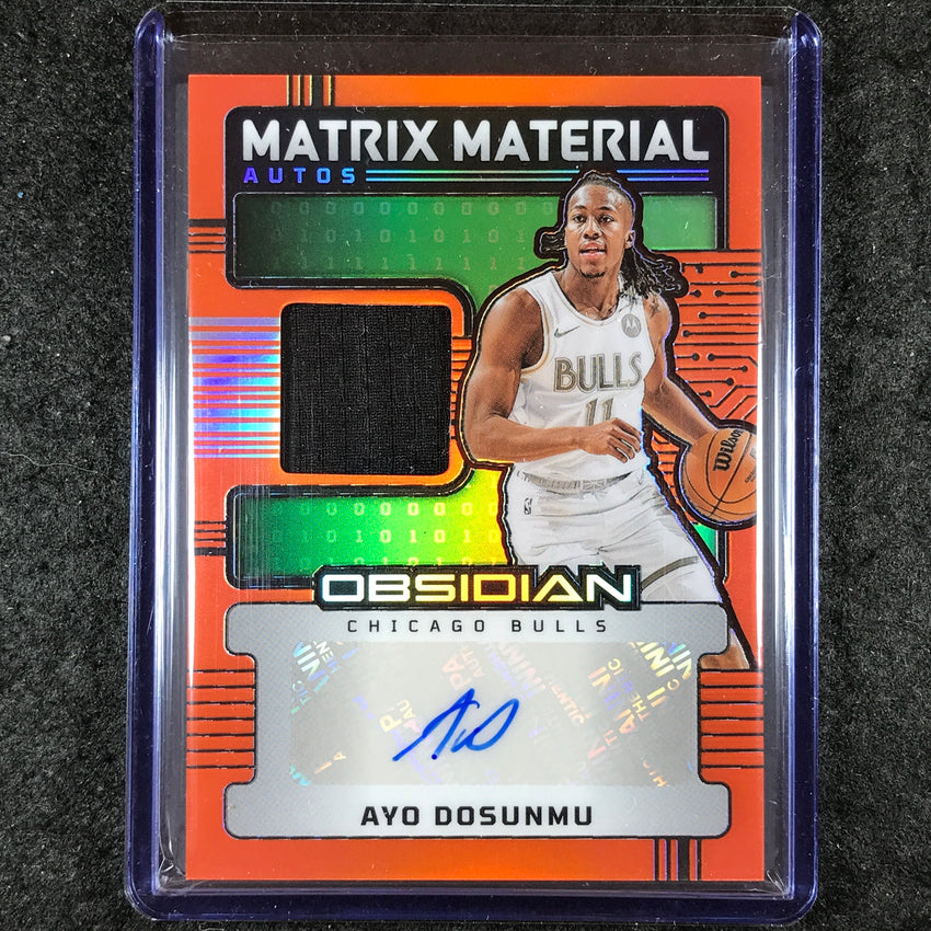 2024-25 Obsidian AYO DOSUNMU Matrix Material Jersey Auto Orange Flood 22/75