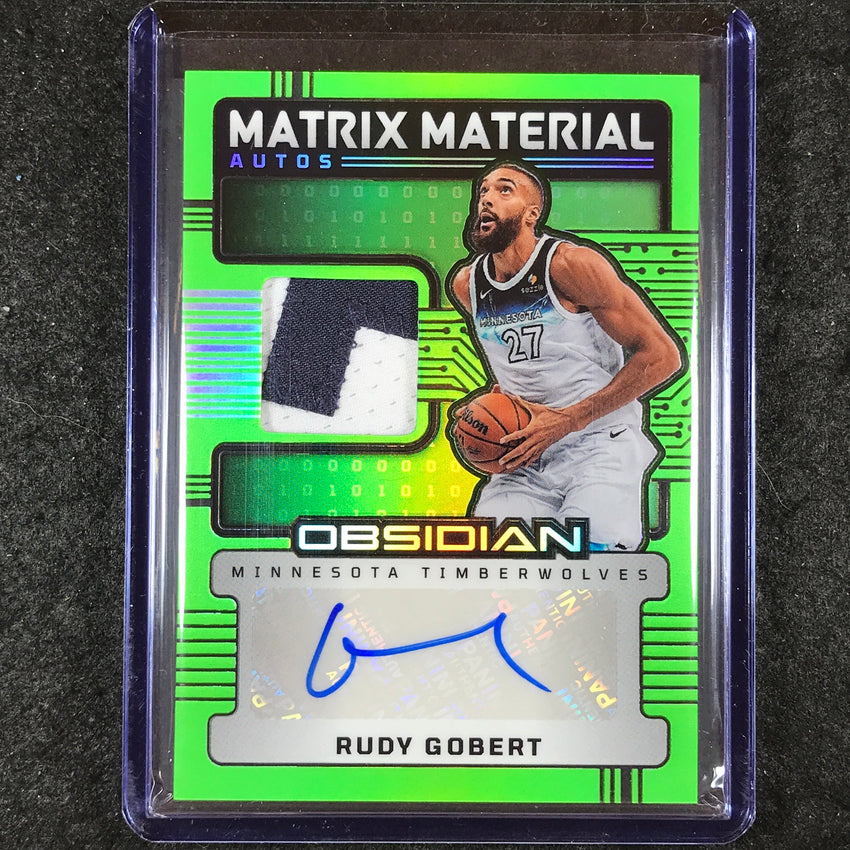 2024-25 Obsidian RUDY GOBERT Matrix Material Patch Auto Green Flood 9/25