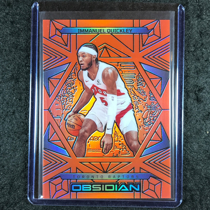 2024-25 Obsidian IMMANUEL QUICKLEY Base Orange Flood 52/125 #91