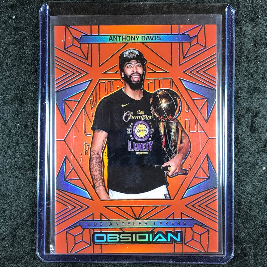 2024-25 Obsidian ANTHONY DAVIS Base Orange Flood 26/125 #187