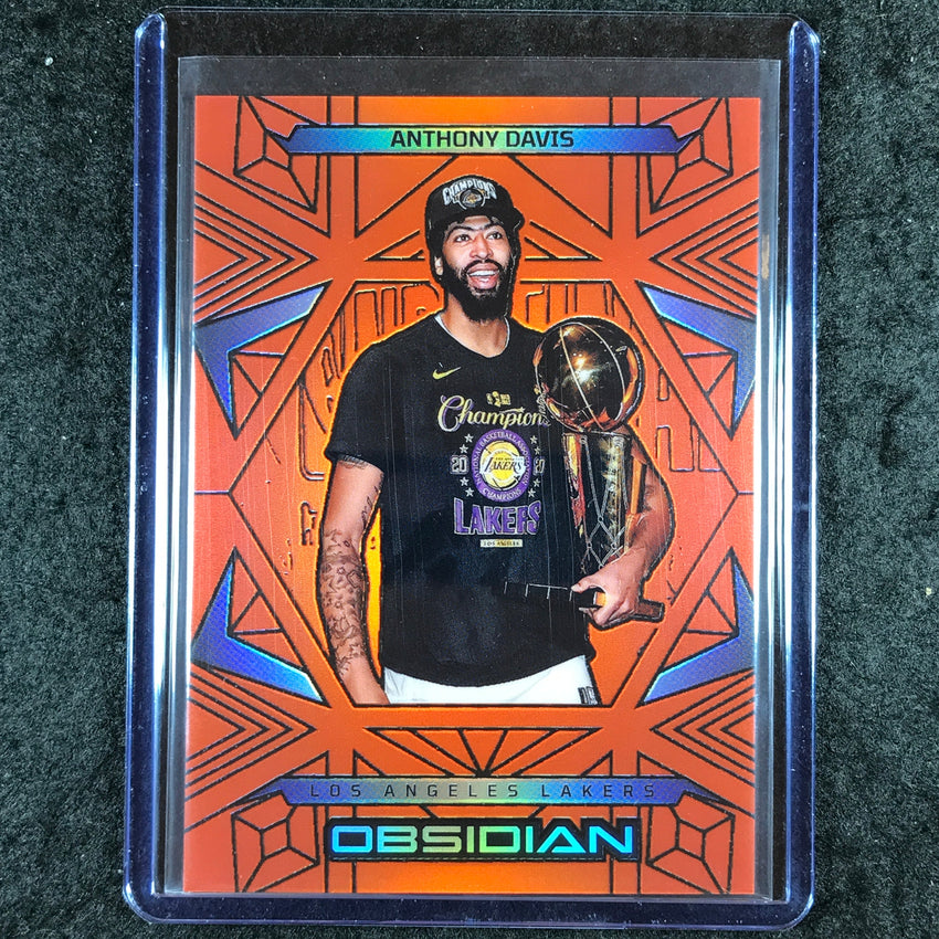 2024-25 Obsidian ANTHONY DAVIS Base Orange Flood 80/125 #187