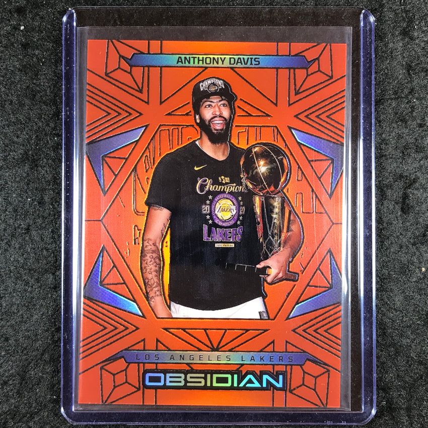 2024-25 Obsidian ANTHONY DAVIS Base Orange Flood 93/125 #187