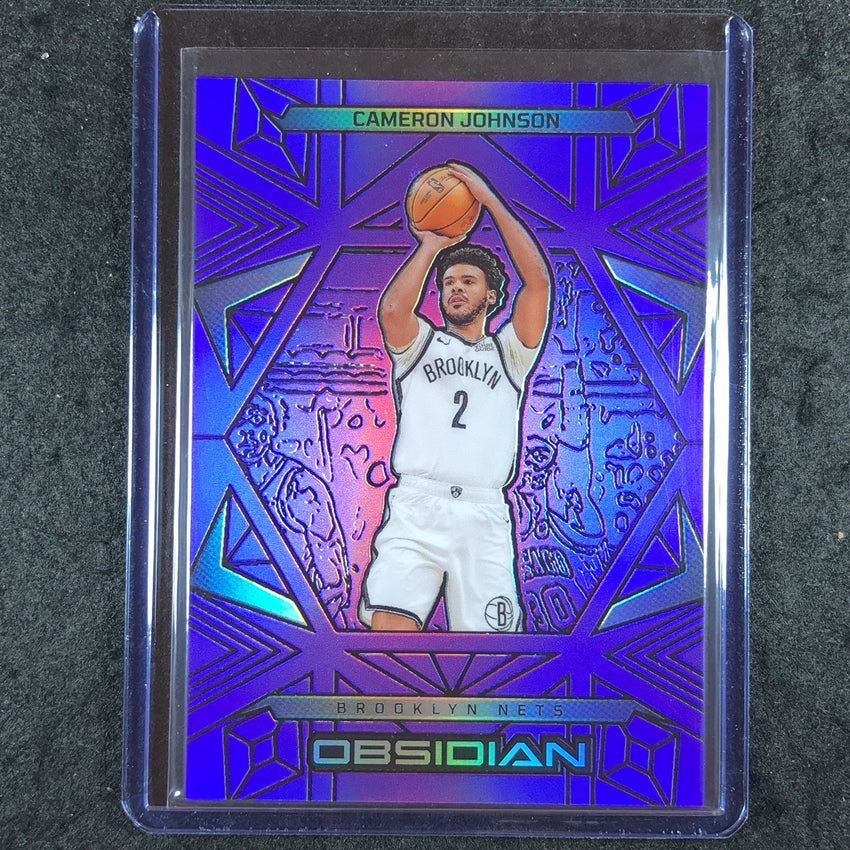2024-25 Obsidian CAMERON JOHNSON Base Purple Flood 51/75 #43