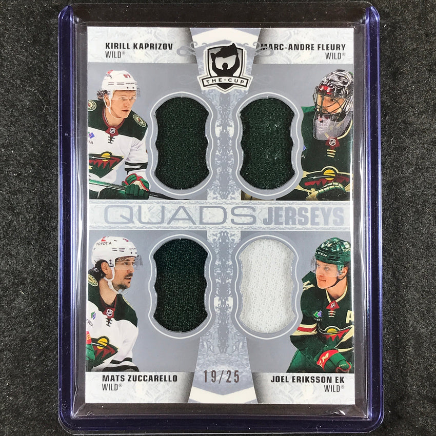 2022-23 The Cup Hockey KAPRIZOV FLEURY ZUCCARELLO ERIKSSON Cup Quad Jersey 19/25