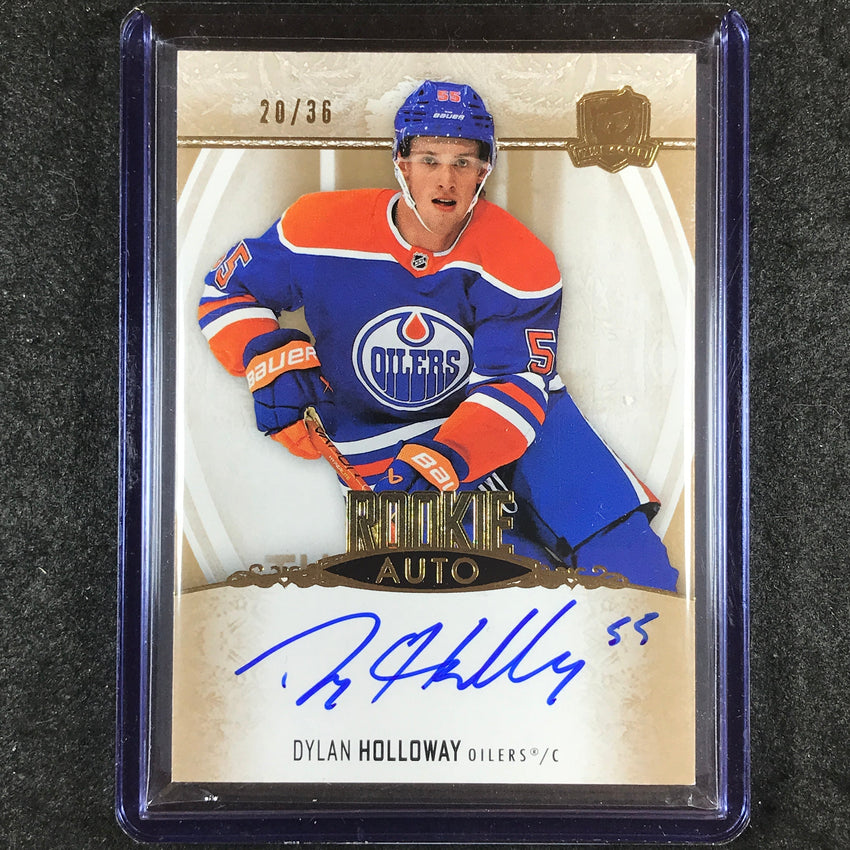 2022-23 The Cup Hockey DYLAN HOLLOWAY Rookie Base Gold Spectrum Foil Auto 20/36
