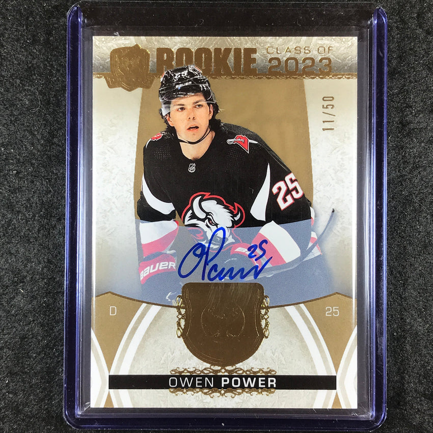 2022-23 The Cup Hockey OWEN POWER Rookie Class of 2023 Gold Foil Auto 11/50