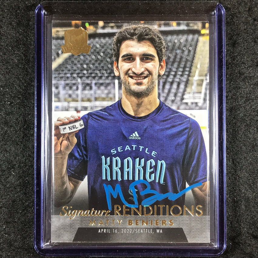 2022-23 The Cup Hockey MATTY BENIERS Signature Renditions Rookie Auto #SR-MB