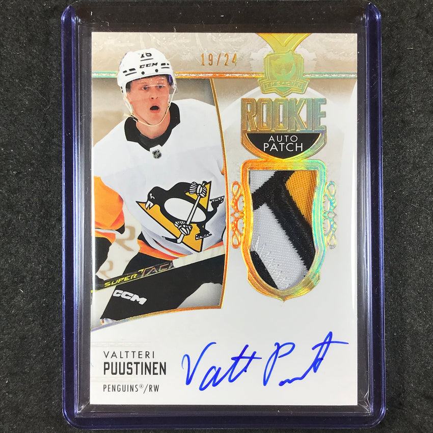 2022-23 The Cup Hockey VALTTERI PUUSTINEN Base Rookie Patch Auto Gold 19/24