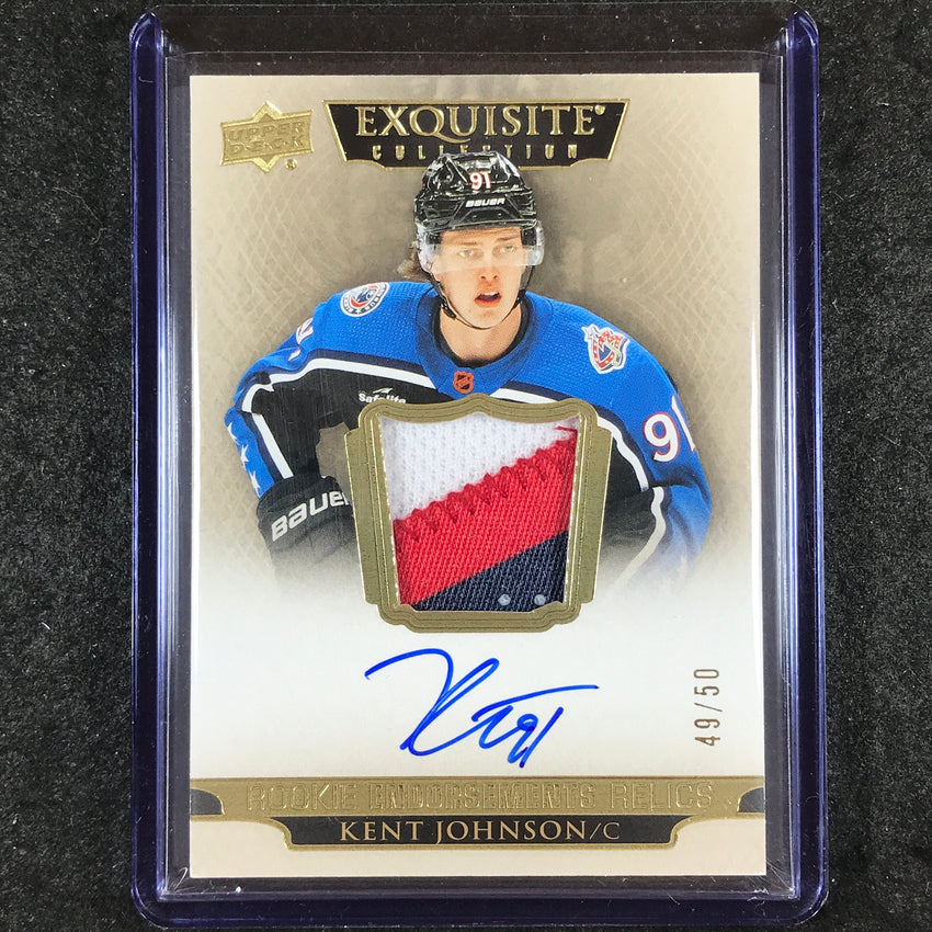 2022-23 The Cup Hockey KENT JOHNSON Rookie Endorsements Relics Patch Auto 49/50
