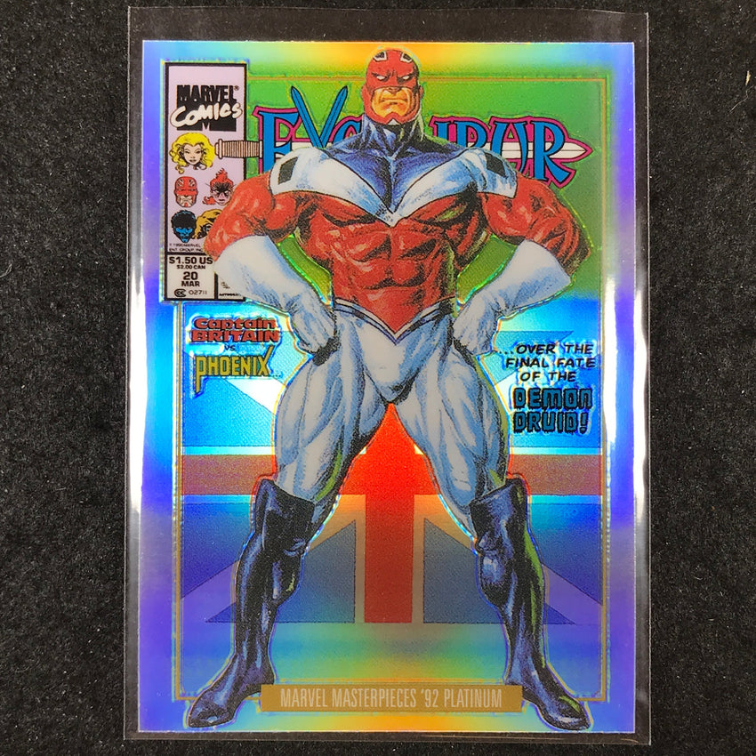 2024 Marvel Masterpieces '92 Platinum CAPTAIN BRITAIN Variant Cover Rainbow #15