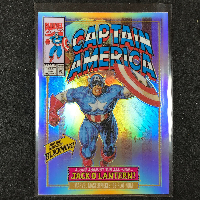 2024 Marvel Masterpieces '92 Platinum CAPTAIN AMERICA Variant Cover Rainbow #16