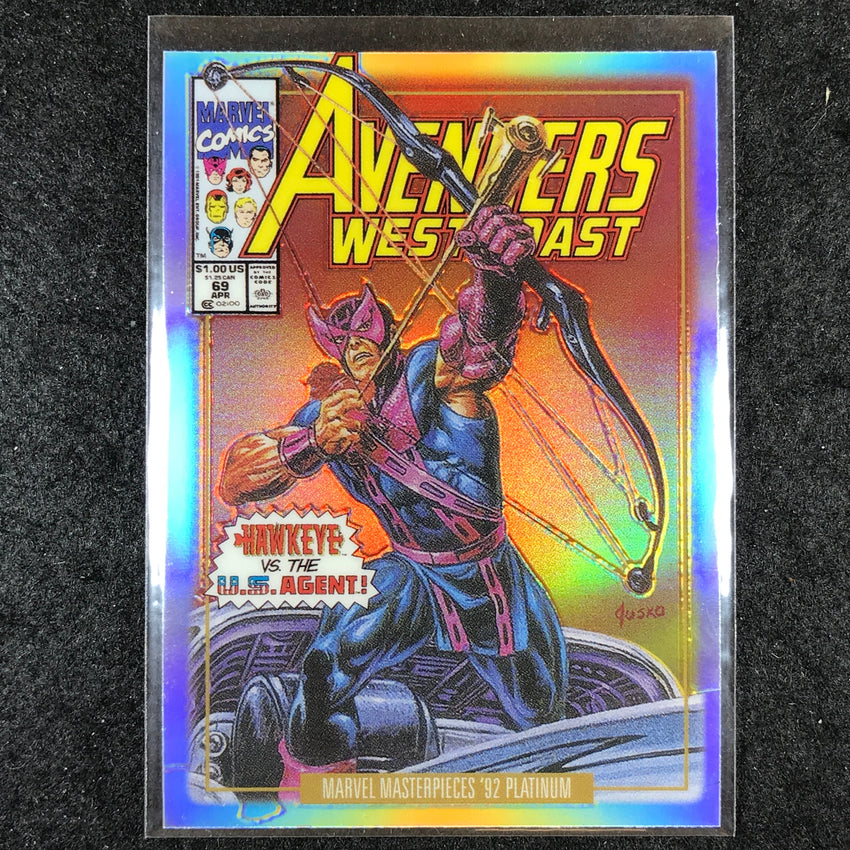 2024 Marvel Masterpieces '92 Platinum HAWKEYE Variant Cover Rainbow #34