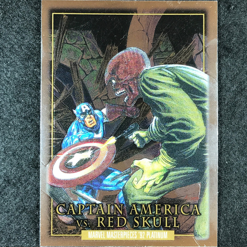 2024 Marvel Masterpieces '92 Platinum CAPTAIN AMERICA SKULL Battle Spectrum #5