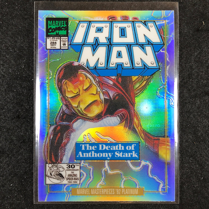 2024 Marvel Masterpieces '92 Platinum IRON MAN Variant Cover Rainbow #38