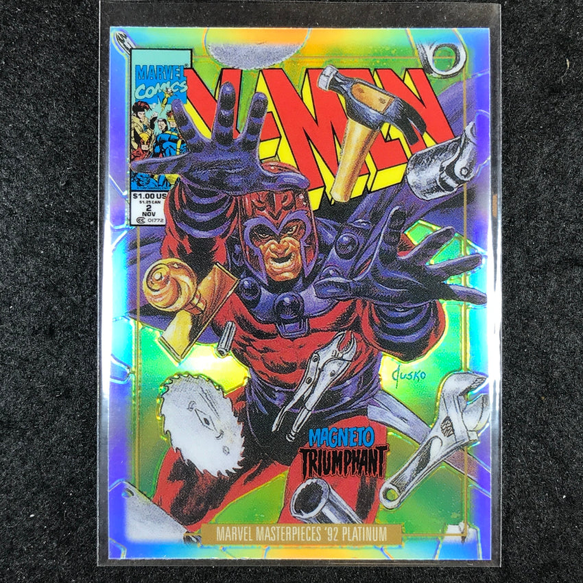 2024 Marvel Masterpieces '92 Platinum MAGNETO Variant Cover Rainbow #49