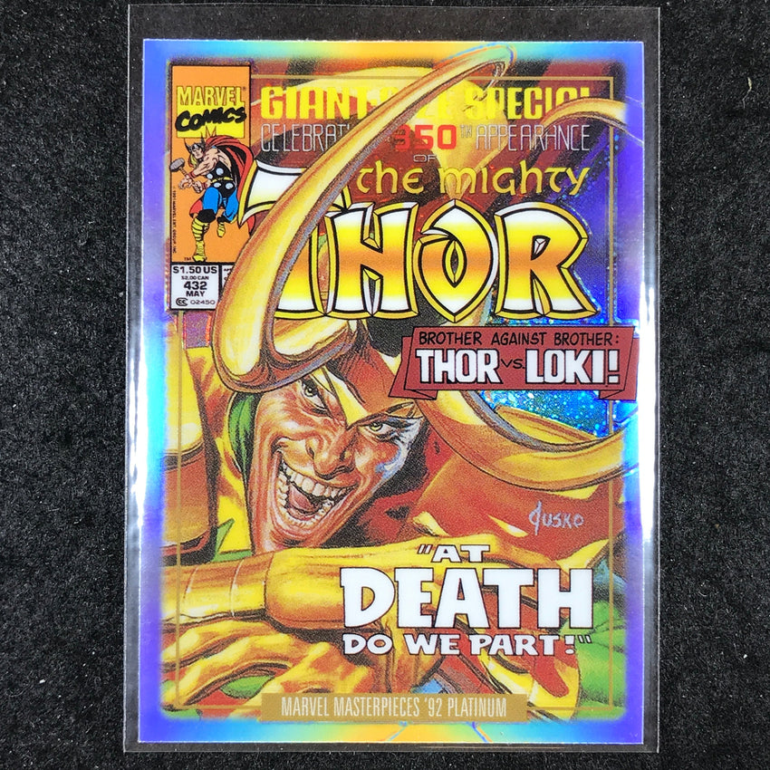 2024 Marvel Masterpieces '92 Platinum LOKI Variant Cover Rainbow #50