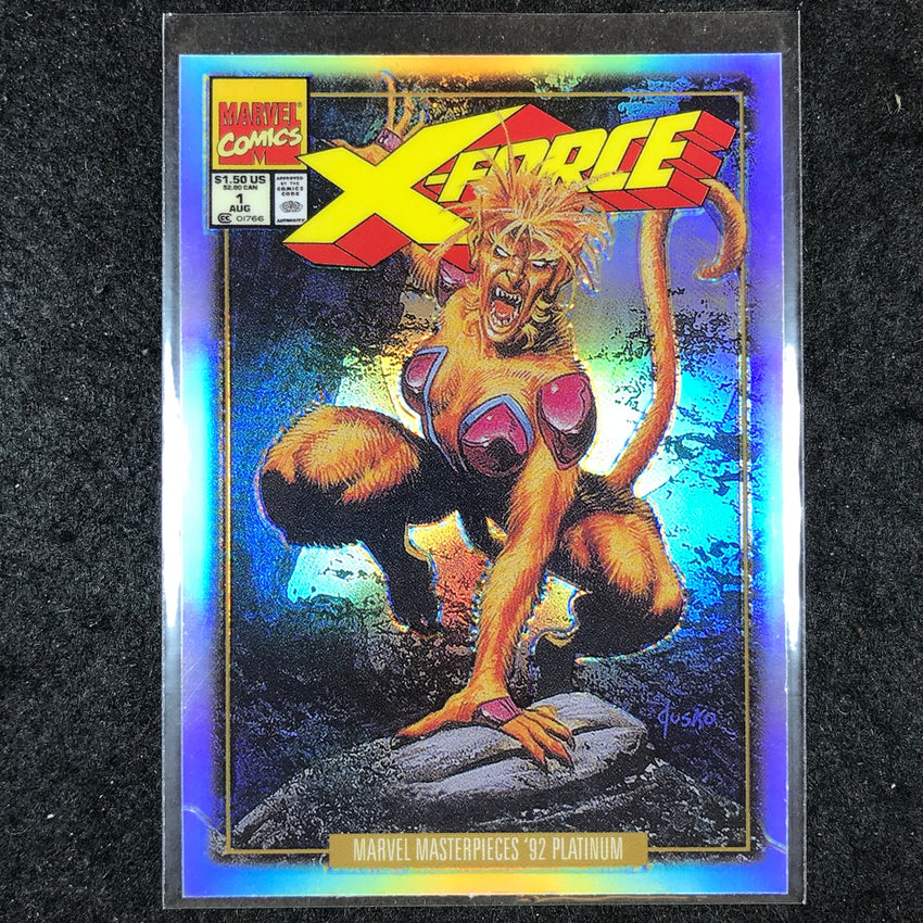 2024 Marvel Masterpieces '92 Platinum FERAL Variant Cover Rainbow #55