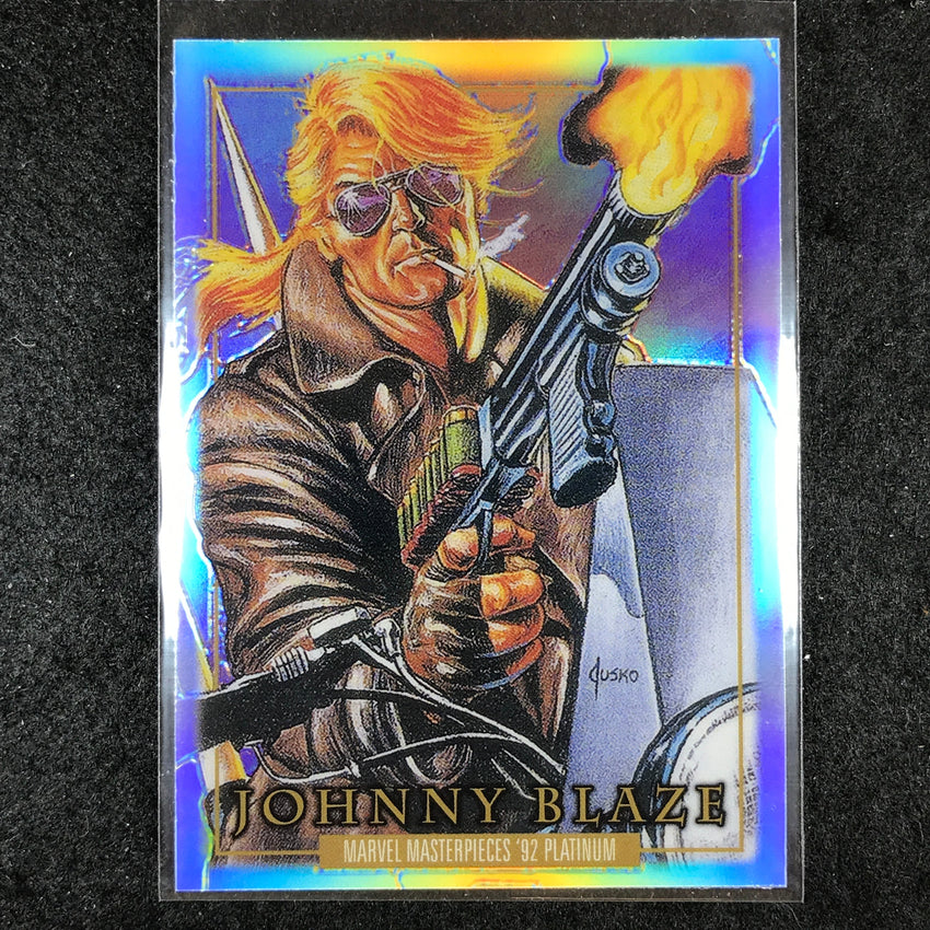 2024 Marvel Masterpieces '92 Platinum JOHNNY BLAZE Base Rainbow #2