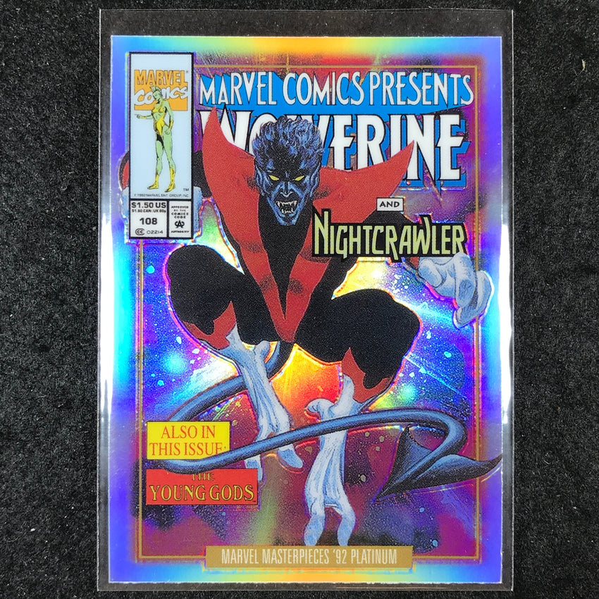 2024 Marvel Masterpieces '92 Platinum NIGHTCRAWLER Variant Cover Rainbow #62
